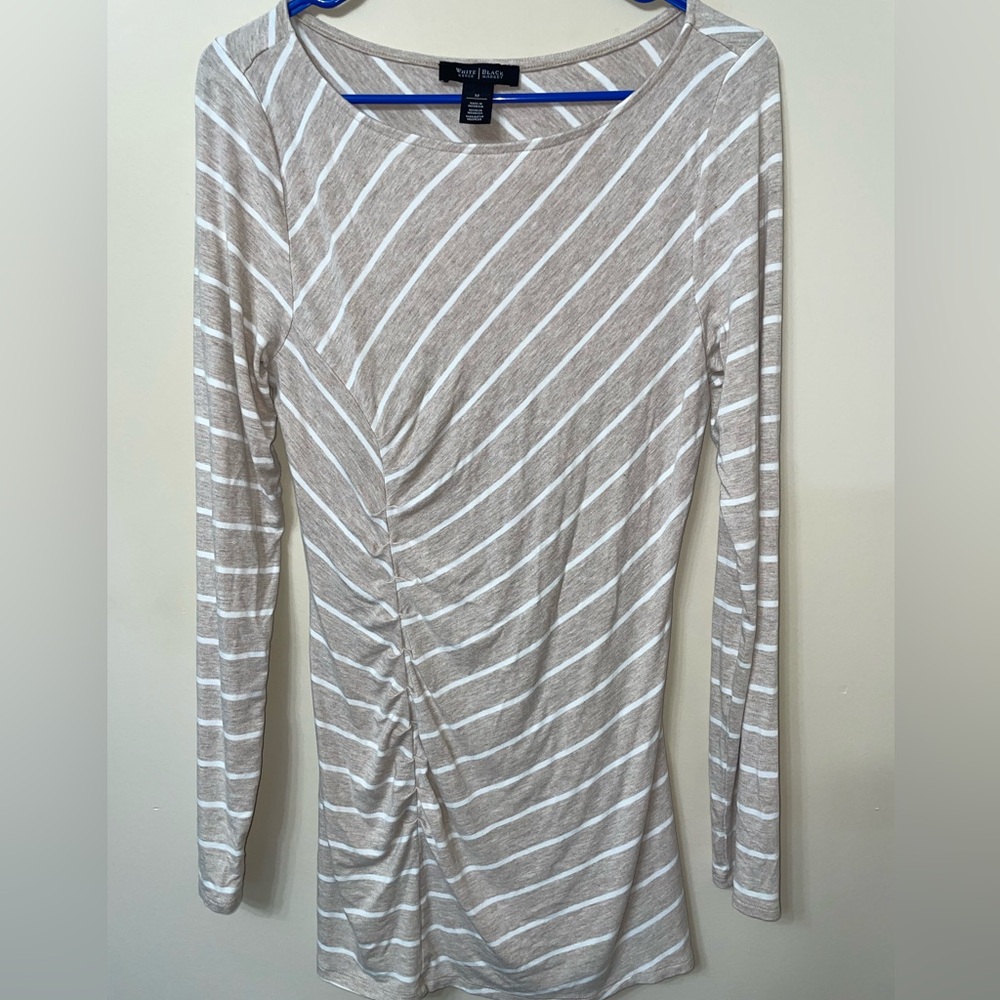 White House Black Market- Striped Long Sleeve Medium